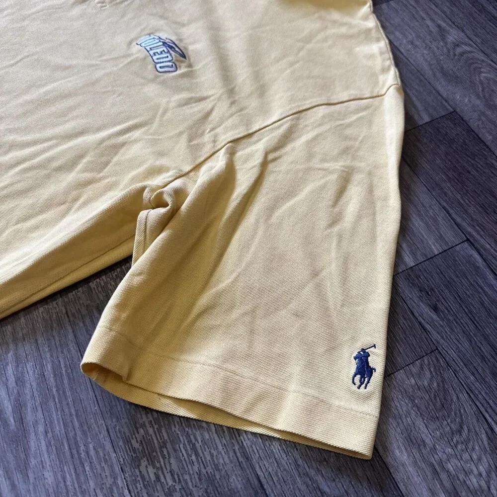 Polo Golf Ralph Lauren Polo Shirt Men’s Medium Solid Yellow Pony Logo Toledo